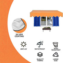 Yeglg - Parasole rettangolare con protezione UV al 95% per tende da sole, 2 m x 1,5 m, per esterni, terrazza, giardino, terrazza, tenda da sole, colore: arancione