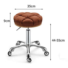 Sabelli da bar Sedia Regolabile Rolling Stool Heavy Duty con Ruote Spugna Ad Alta Elasticità E Imbottitura in Cotone PP for Salon Spa Home Office (Color : Orange)
