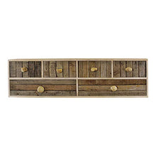 HoitoDeals - Cassettiera a 6 cassetti effetto legno con manici in ciottoli, autoportante o a parete