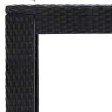 FAMIROSA Tavolo Bar da Giardino Nero 140,5x60,5x110,5 cm Polyrattan