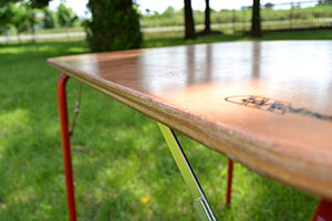 Castelmerlino 31 Tavolo Pieghevole Piano Compensato Marino Okumè cm 80 x 60