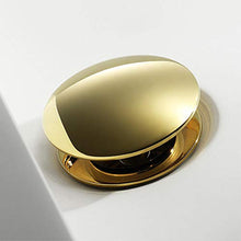 Scarico lavabo Oro Stampa Bounce Scarico lavabo Bagno con troppopieno Lavello scolapiatti Scarico lavabo in Ottone di qualità Orb Nero