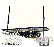 Y DWAYNE Portabottiglie da Vino in Metallo Moderno Portabottiglie da Vino Portabottiglie da Appendere, Portabottiglie da Vino, Portabottiglie da Cucina Bar-60x25cm_Black