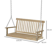 giordano shop Dondolo 2 Posti Sospeso 119x65x61 cm in Legno