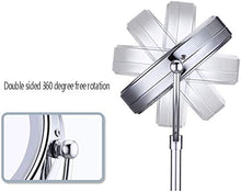 LBWARMB Trucco Specchio con luci Specchio da Toilette, Toilette dello Specchio di Trucco con 1x / 3X, 6''360 ° Girevole Specchio ingranditore, Specchio del Bagno con Crystal-Come Stile