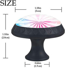 Arcobaleno colorato Sunburst Pomelli per Porta Set di 4 Pomelli per Mobili Manopole per Cassetti Cucina Armadio Vetro