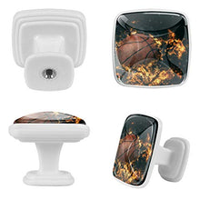 Basket in fiamme retrò 4 PCS Pomelli per Porta, Pomolo per Mobile, Pomelli per Mobili con Viti, Maniglia per Armadietto, Pomelli per Porta, Pomelli per Cassetti per Porta, Armadio, Cassetto e Credenza
