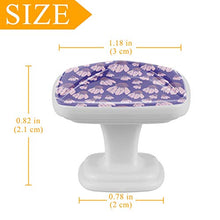 Fiore rosa viola (2) 4 PCS Pomelli per Porta, Pomolo per Mobile, Pomelli per Mobili con Viti, Maniglia per Armadietto, Pomelli per Porta, Pomelli per Cassetti per Porta, Armadio, Cassetto e Credenza