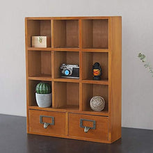 Negozio Hanks' Governo di immagazzinaggio con Nove vani e Due cassetti in Legno massello, Dimensione: 42.5x33.3x10cm Donzy1