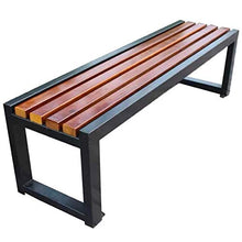 GaoF Panchine da Giardino in Metallo, panchine da Esterno in Legno massello anticorrosivo, panchine da terrazza antiruggine con Struttura in ghisa, per Strade da Giardino Interne ed Esterne