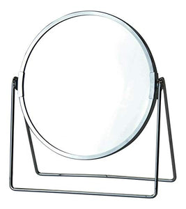 Specchio doppio lato - ingrandito x 3 metallo rotondo cromato specchio trucco su supporto