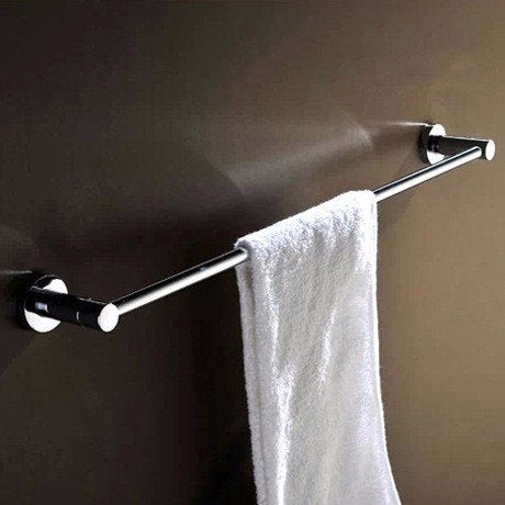 MBYW, portasciugamani moderno e minimalista, portasciugamani da bagno, portasciugamani singolo, in rame, semplice superficie placcata, forato, 62 cm, adatto per bagno, camera da letto, cucina