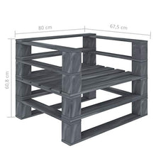 vidaXL Cuscino per Pavimento e Pallet 60x61x10 cm Antracite