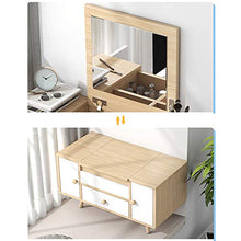 ORGANIZZATORE DI ARCHIVIAZIONE DI GRANDI DIMENSIONI Per Home Camera Da Letto,Tavolo Da Trucco Tavolo Da Toeletta Con Flip Top Mirror E Cassetti Scorrevoli,Assemblaggio Facile-Bianco-a 40x40x45cm(16x16
