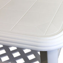 Multistore 2002, robusto tavolino da giardino o da campeggio che misura 90 x 60 x 47 cm, in plastica, di colore: bianco