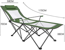 Lettini prendisole Reclinabili, Lettino portatile reclinabile Lettino prendisole Pieghevole Pausa pranzo Letto singolo verde 170 * 87 * 70 cm, Sedie pieghevoli per esterni Letti pieghevoli per ufficio