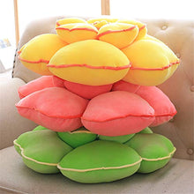 Multi-Choice Creativo Fiore Forma Gettare Cuscino Super Morbido Peluche Cuscino Ripieno Cuscino 3D Decorazione Casa Giocattolo Pavimento Cuscini Animali,Green