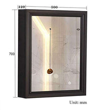 AJH Specchio 70x50 cm con armadietto, Armadio a Specchio per Bagno a 3 spazi, Scatola a Specchio per Porta Singola in Alluminio spazia