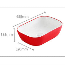 SHDJYR Lavamani Rossi Accessori per Bagno Lavelli da appoggio Lavelli da Bagno in Ceramica Ciotole Lavabo Rosso Rubinetto Lavabo Lavello Lavello A