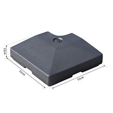Outsunny Set 4 Basi a Croce per Ombrelloni da Giardino Riempibili con Acqua e Sabbia 51x51x12cm Nero