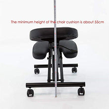 Shengluu Sgabello Bagno PU in Pelle Sgabello Girevole Poltrona Nera Ergonomia Sgabello Regolabile in Altezza Migliorare La Postura (Colore : Nero)
