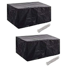 Lechnical Pratico Set di 2 Fodere per mobili da Giardino, Fodera per mobili da Giardino in polietilene Nero, Set 2 Pezzi 240 x 140 x 90 cm (Lunghezza x Larghezza x Altezza) -con 8 Fori