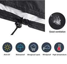 Copertura Protettiva per Sedie Esterno 2 Pezzi, Copertura per Sedie da Giardino in Tessuto Oxford 210D Impermeabile Antivento, Anti-UV, 70x79x102cm, Nero