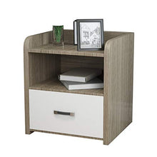 FEANG Camere da Comodino Moderno Comodino con cassetti e ripiano di stoccaggio Aperto, Comodino da Tavolo Laterale per la Camera da Letto Soggiorno