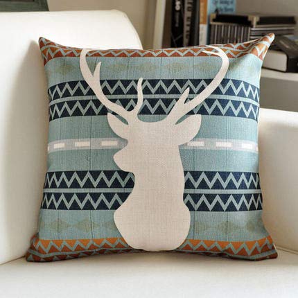 XMZFQ Cuscino da tiro, Imbottitura in Cotone PP, Cuscino Decorativo Moderno in Lino in Stile Minimalista per Auto da Ufficio con Divano Letto, 45 * 45 cm, Set di 2,D