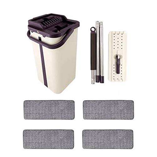 SSAYY Mop Mocio con Secchio Sostituzione Mocio Panno Magico Pulizia del Pavimento Spremere Mocio Piatti Cucina Detergente per Pavimenti Pavimento in Legno Mop Fellow Mop