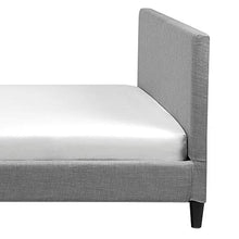 Beliani Fodera per Letto in Tessuto Grigio Chiaro Poliestere Lavabile 180 x 200 cm FITOU