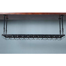 Rastrelliere per bicchieri da vino Porta appeso in vetro per barra di metallo vintage industriale, impianti di ricambio di vino ad alto contenuto di vino, bottiglia di stoviglie, scaffale per la tavol