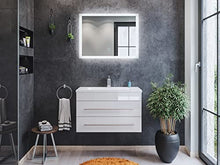 Mobile bagno Mars 800 SlimLine con specchio a LED bianco lucido