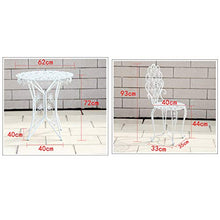 CGBF-Garden Bistro Set 3 Pezzi,Mobilia Esterna del Balcone del Patio del Metallo,Durevole, Resistente agli Agenti Atmosferici, Senza Ruggine
