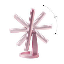 AYYEBO Specchio for Trucco, 1/2/3 / 10X Ingrandimento Retroilluminato Luci a LED Illuminazione Tri-Fold Specchio Cosmetico HD Touch Screen - Oro Rosa