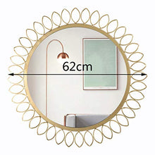 XLY Specchio d'ingresso Bagno Bagno Specchio Decorativo della Parete Wall Hanging Specchio Rotondo Specchio Camera Ferro battuto Lavandino Specchio