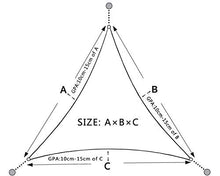 LOVE STORY Tenda da Vela Parasole Impermeabile(PES) Triangolare 3×3×4.25m Sabbia Protezione UV per Terrazza Campeggio Giardino Esterno