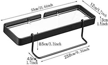 HYJMJJ Great Coat Ganci, Bagno Scaffale, Nero 1 Strato di Alluminio a Parete mensola di Vetro Specchio del Bagno Anteriore mensola portasciugamani Cucina Scaffale Bagno in Vetro Tieni la Grande Vita.