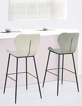 GYPPG Sgabello Bar in Metallo Rivestito in Ecopelle, Sgabello Alto Bar/Pub con Schienale ergonomico, Altezza Seduta 25,6/29,5 Pollici, Sedia Grigio Scuro