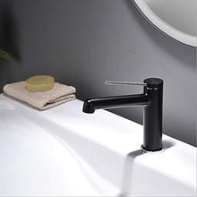 Faucet-4456 Rubinetto per Lavabo, Piano di Verniciatura con Maniglia E Rubinetto Monoforo,Black,B