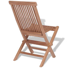 vidaXL 4X Legno di Teak Sedie da Giardino Pieghevoli Seggiole Sgabelli Esterno