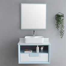 ZoSiP Set di Mobiletti Specchio e Lavabo Bagno Semplice Bagno Armadio per armadietto Armadio Combinazione Balcone a Muro Vanity (Color : Blue, Size : 52x80x63cm)