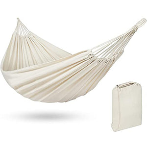 Amaca portatile ultraleggera in cotone, amaca da campeggio, doppia amaca da campeggio, in tessuto morbido e confortevole, per patio, portico, giardino, cortile, dondolo da appendere.