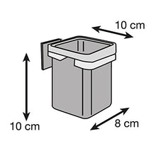 Serie Square - Portaspazzolini Metallo Cromato
