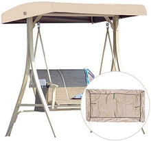 ULEMONDEE - Copertura di ricambio per altalena da giardino, copertura di ricambio per altalena, impermeabile, di ricambio per portico per 2 – 3 verande, giardino, altalena (beige)