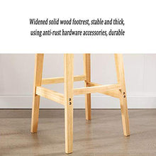 XEWNEGTZI Sgabello da Bar, Sedia da Bar in Legno, con Tessuto di Lino E Schienale, per Ristoranti Bar Cucine Sgabello Alto da Pranzo, Carico 150 kg (82 Cm, 7 Colori)(Color:Blu)