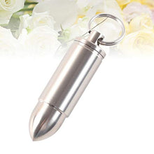 EXCEART Mini Pillola in Acciaio Inox Organizzatore a Forma di Proiettile Scatola di Pillole Impermeabile Portachiavi Porta Pillole Pillola Custodia di Vitamine per Viaggi All'aperto S