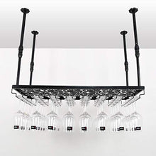 YWYW Wine Bar Bar Wine Glass Rack Hanging Wine Glass Bar Hanging Creativo Europeo Portabottiglie da Vino Portabottiglie Industriale da Parete (Dimensioni: 120 * 35 cm)