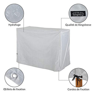 Kingsleeve Protezione Panca da Giardino Resistente alle intemperie 420D Oxford 162x5x88 cmcopertura Protettiva mobili Esterno Telo di Protezione panchina