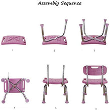 Sedia da bagno antiscivolo per donna incinta bagno doccia sgabello per anziani panca in plastica per la casa (colore: rosa)